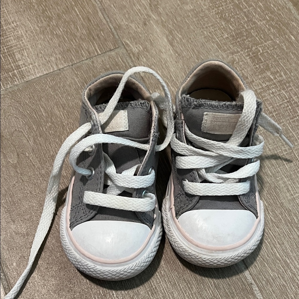 Converse Gray and White Kids Sneakers